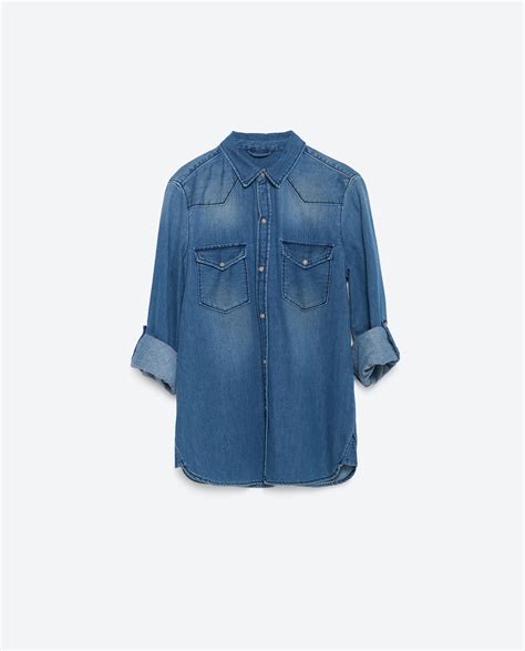 zara brand shirt|zara denim shirts.